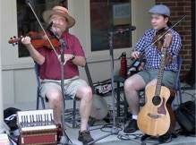 Fiddling Thomsons, Ryan and Brennish, performing at Durham Public Library, New Hampshire