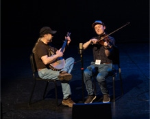 Ryan and Brennish Thomson perform at Folk College, Juanita, Pennsylvania