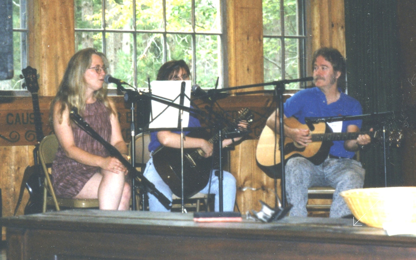 Ryan Thomson peforms in a trio with students from the SAMW Music camp in 1987 at Geneva Point, New Hampshire.