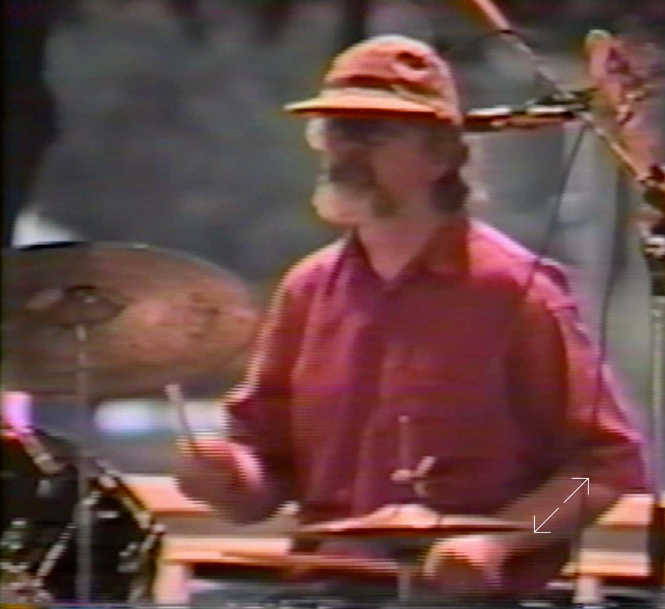 Steve Brown plays drums at a Crawdad Wranglers concert in Southbridge Massachussetts