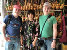 Ryan and Brennish Thomson visit a musical instrument store in Beijing, China