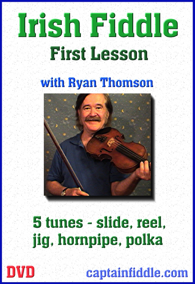 Irish Fiddle, First Lesson video by Ryan Thomson, DVD box cover