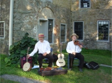 Fiddling Thomsons, Ryan and Brennish, performing at a festival in Haverhill, Massachussetts