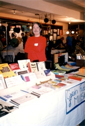 Ryan Thomson runs the Captain Fiddle booth at the New England For Festival, Mansfield, Massachusetts