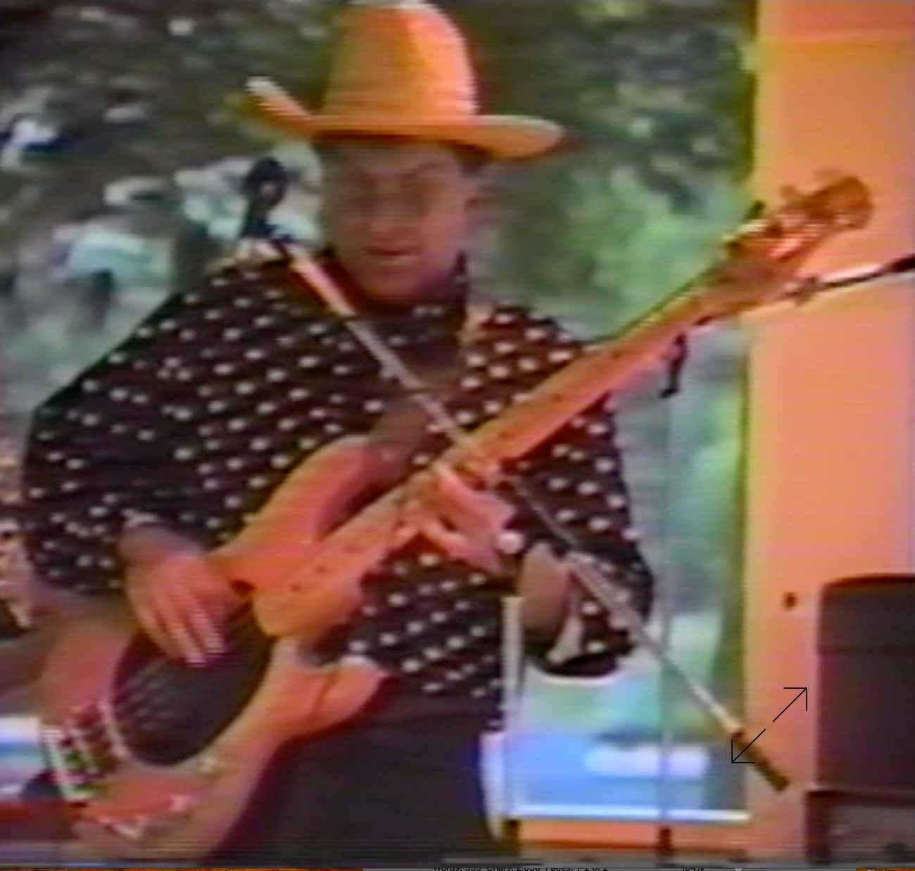 Bill Zecker plays bass at a Crawdad Wranglers concert in Southbridge Massachussetts